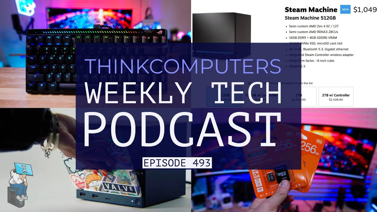 ThinkComputers Podcast #493 - Steam Machine Pricing, ROG Falchion Ace 75 HE & More!