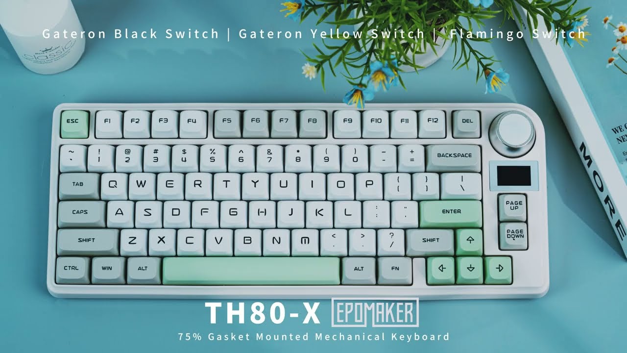 EPOMAKER TH80-X: A 75% Mechanical Keyboard with Knob and Customizable LCD Screen