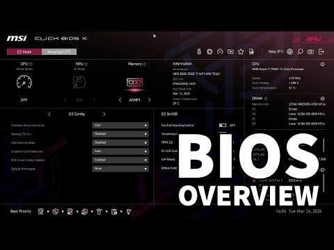 MSI MPG B850 EDGE TI WIFI Motherboard BIOS Overview