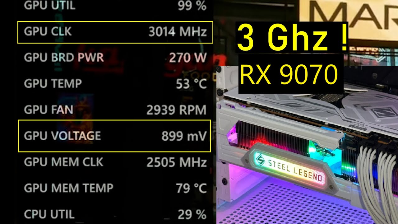 Test Overclocking & Undervolting ASRock Radeon RX 9070 Steel Legend (Indonesia)