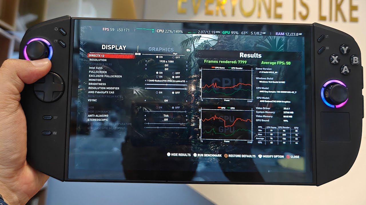 Benmark and Teardown Legion Go 2 Z2 Extreme Sample. Compare HX370, Legion Go, MSI Claw Z2 Extreme. 