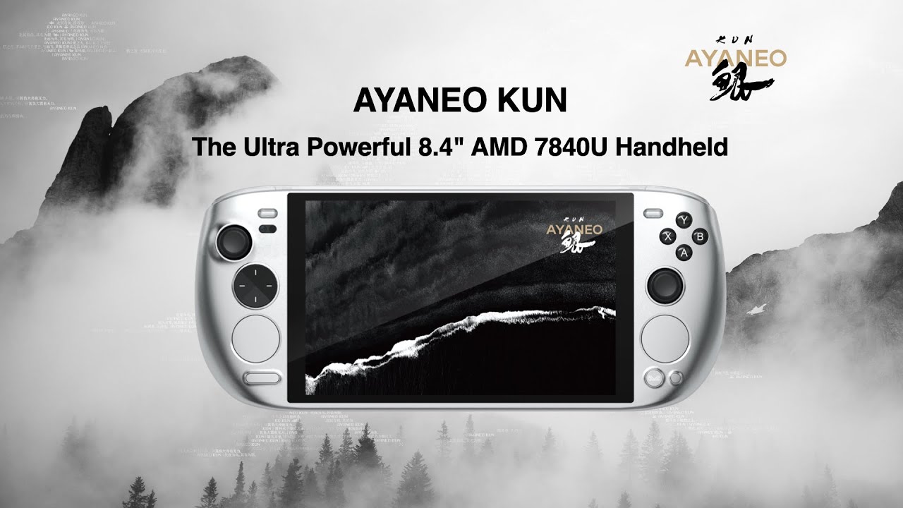 AYANEO KUN: The Ultra Powerful 8.4" Screen AMD 7840U Windows Handheld
