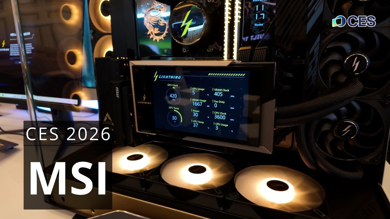 MSI RTX 5090 Lightning Z! CES 2026 Booth Tour!