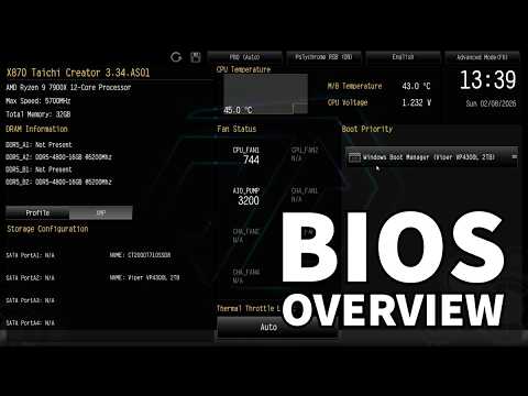 ASRock X870 Taichi Creator Motherboard BIOS Overview