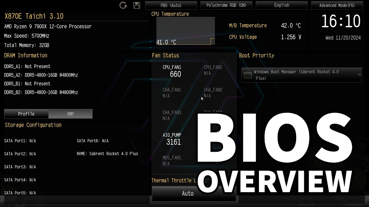ASRock X870E Taichi Motherboard BIOS Overview