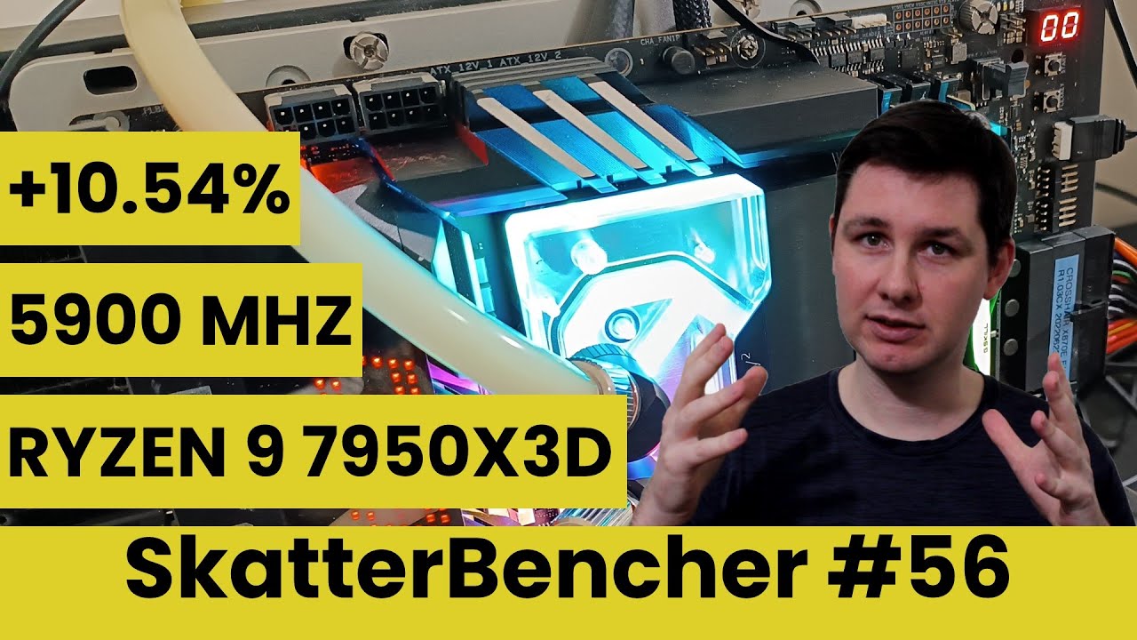 Ryzen 9 7950X3D Undervolt & Overclock to 5900 MHz With Crosshair X670E Extreme | SkatterBencher #56