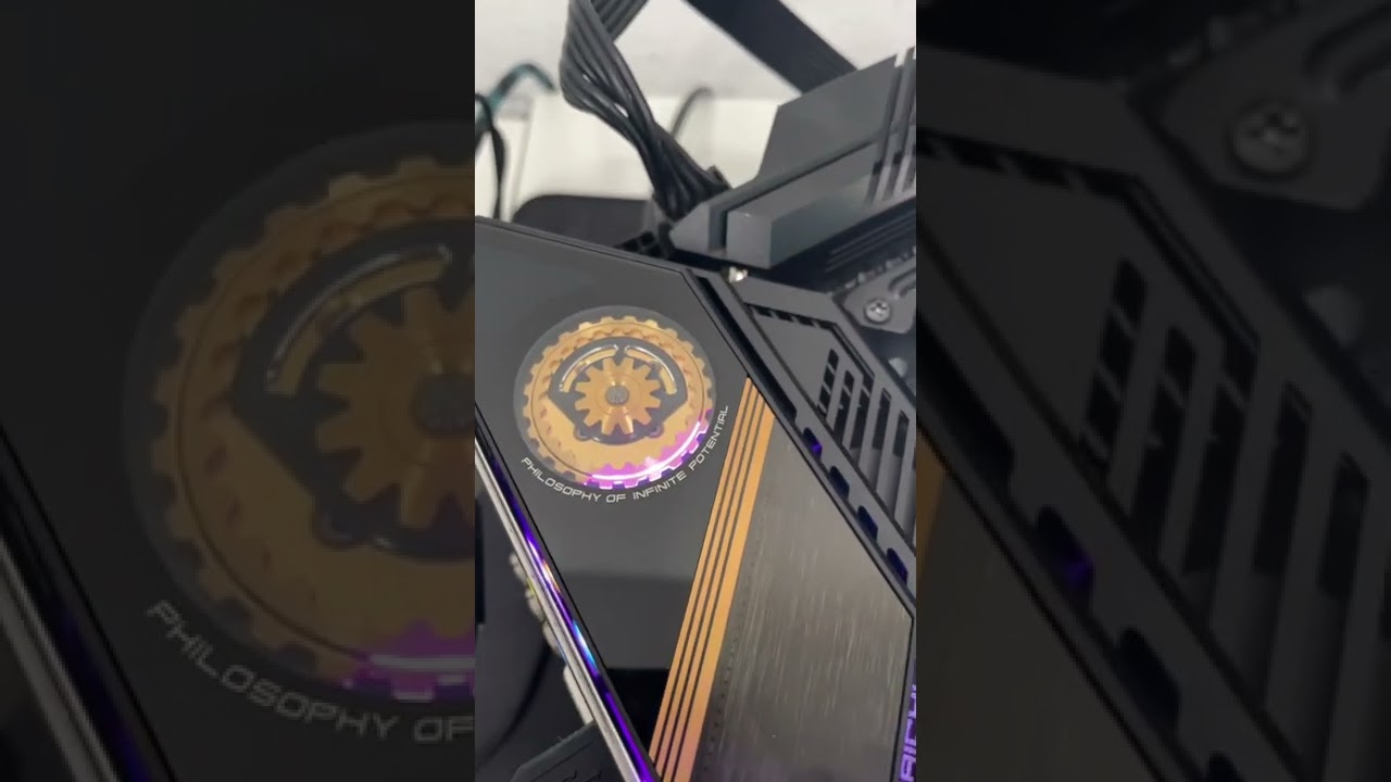 The moving gear on the ASRock Z690 Taichi Motherboard! #shorts