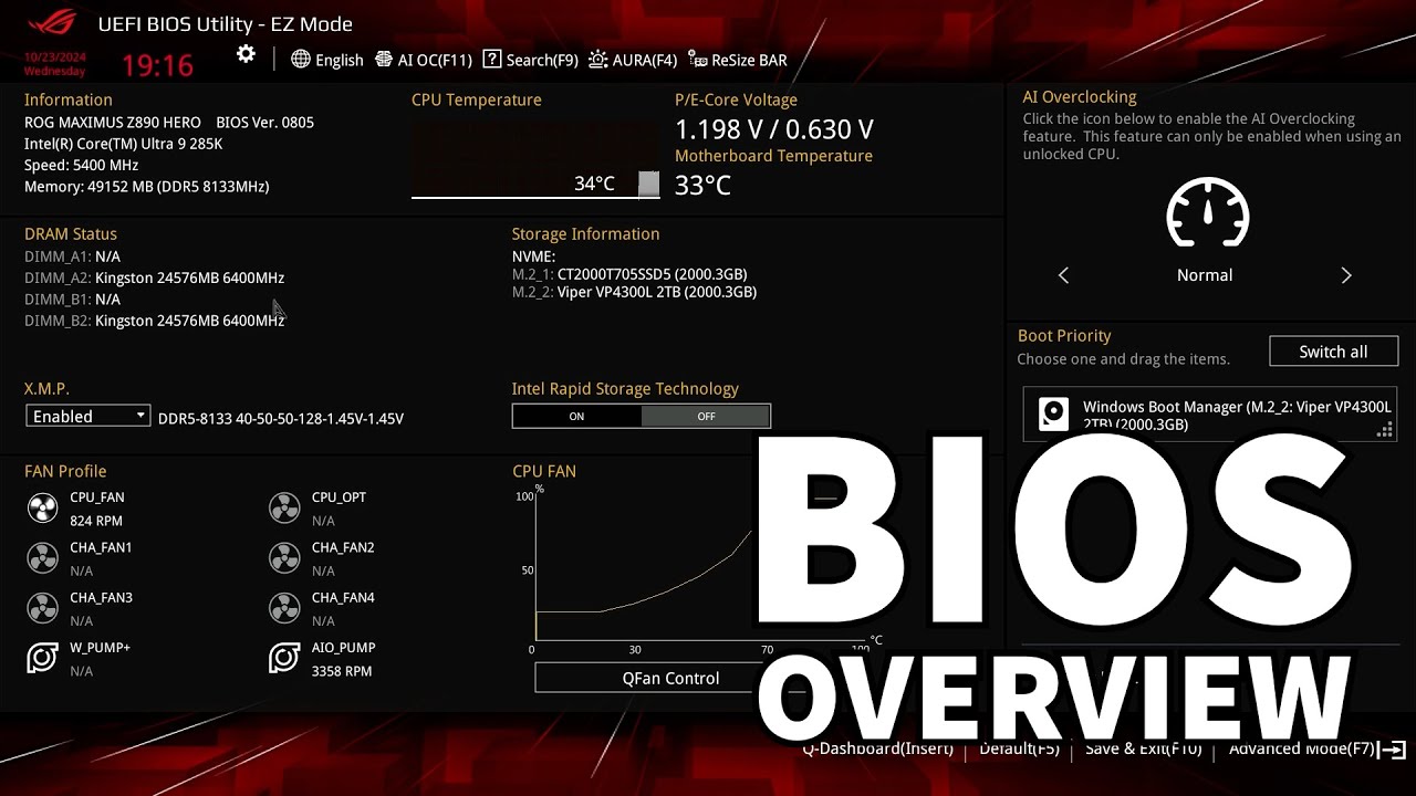ASUS ROG Maximus Z890 Hero Motherboard BIOS Overview
