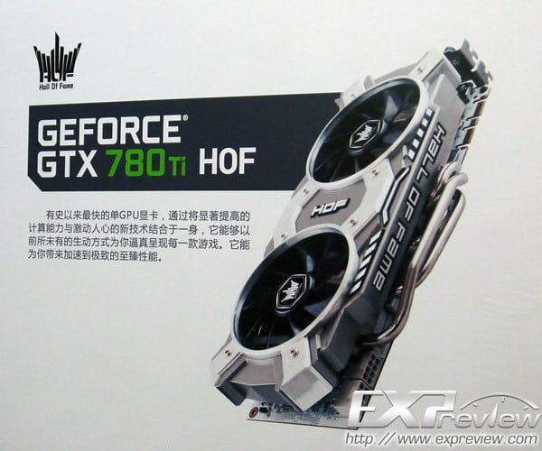 Galaxy GeForce GTX 780 Ti Hall of Fame Graphics Card
