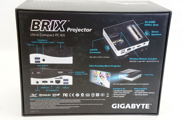 Gigabyte BRIX Projector Ultra Compact PC Kit