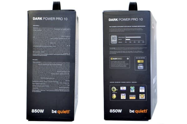 Dark Power Pro 10 850W sides of box