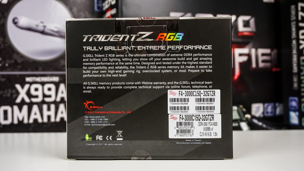 G.Skill Trident Z RGB DDR4-3000 32GB Memory Kit