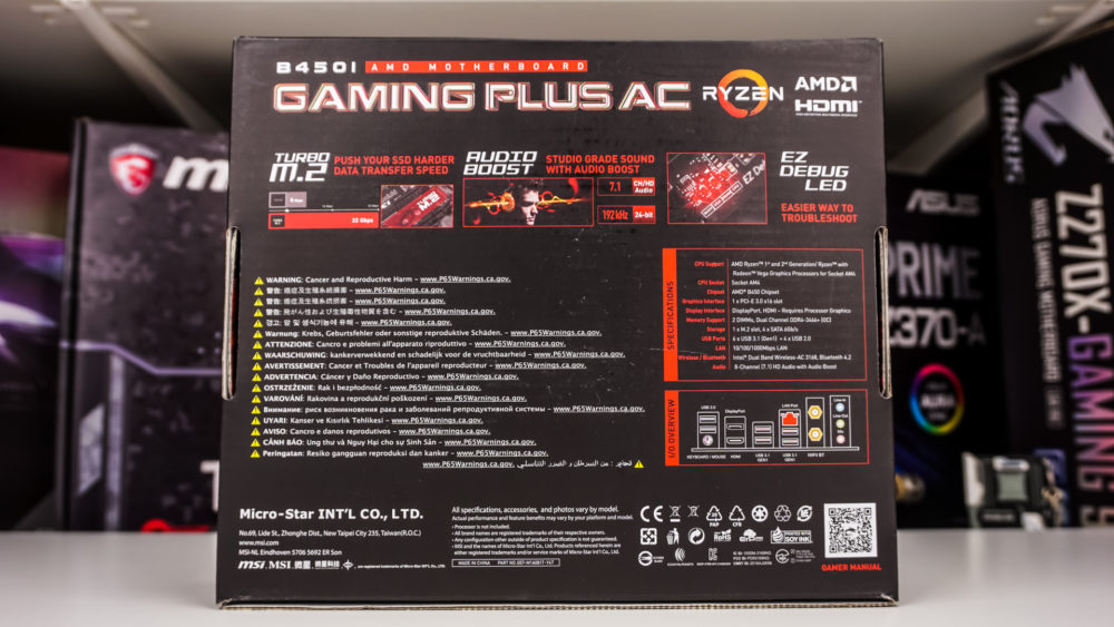 MSI B450i Gaming Plus AC Motherboard
