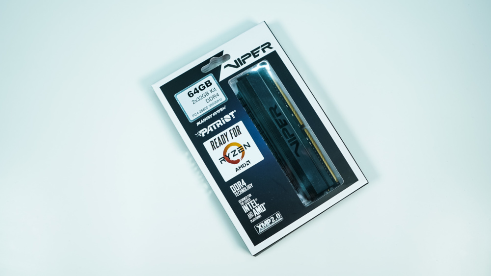 Patriot Viper 4 Blackout DDR4-3600 64GB Memory Kit