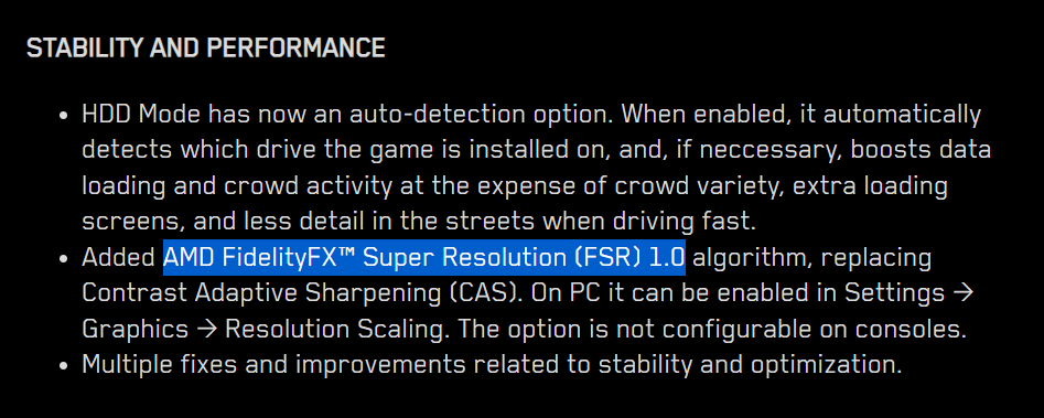 AMD FSR Cyberpunk 2077