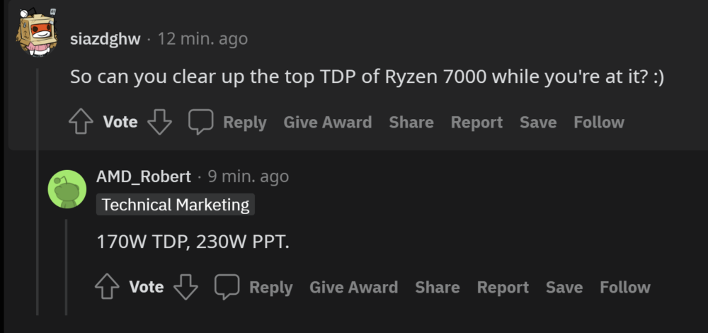 AMD RYZEN 7000 170W