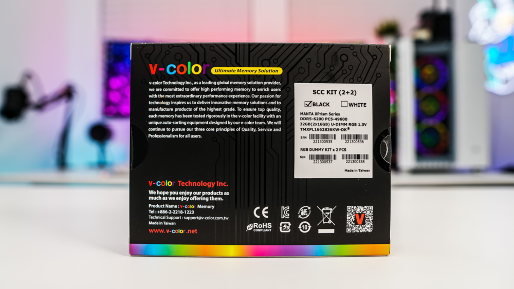 V-Color Manta XPrism DDR5-6200 32GB Memory Kit