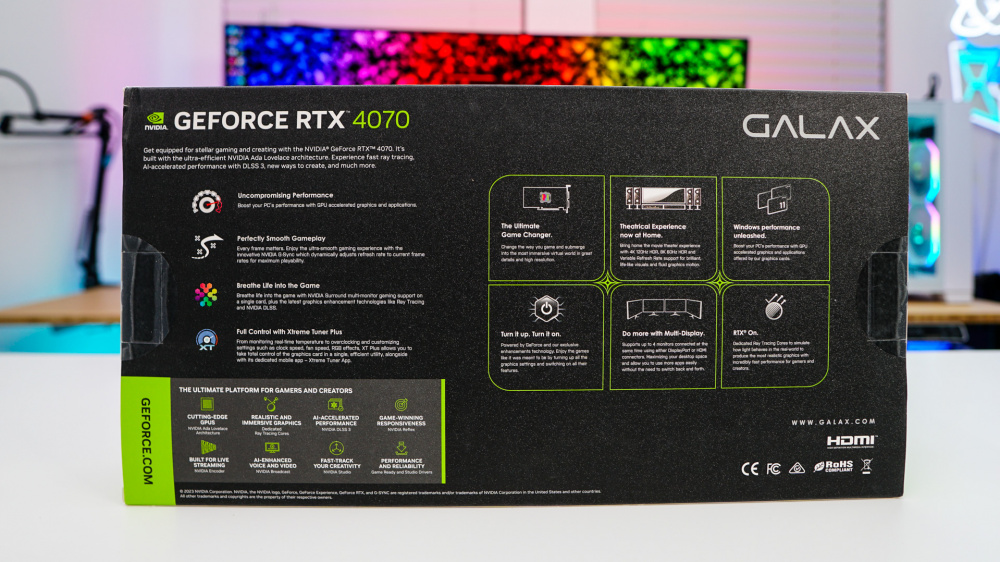 GALAX GeForce RTX 4070 EX Gamer Graphics Card