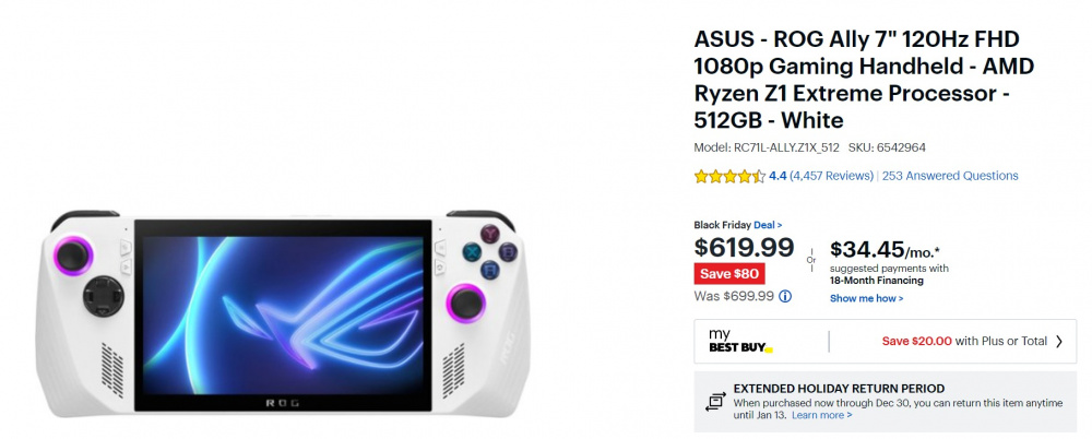 ASUS ROG ALLY PRICE
