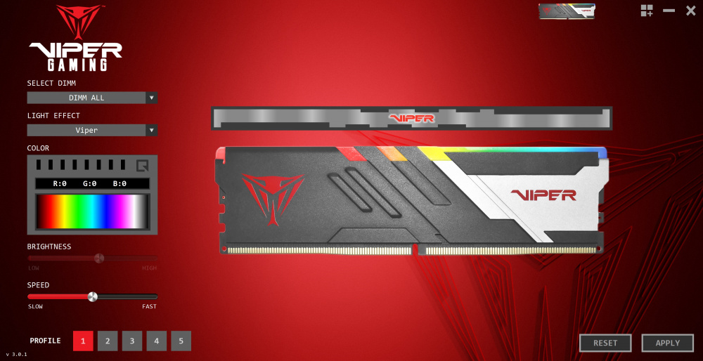 Patriot Viper Gaming RGB Software