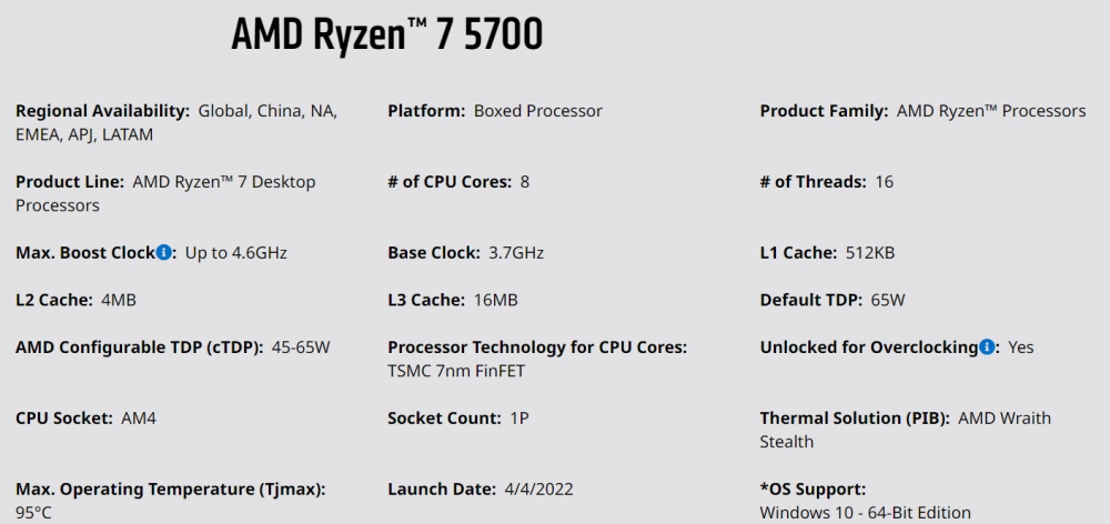 5700 SPEC