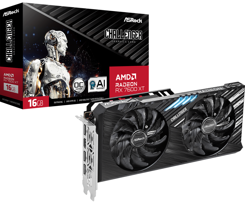 Radeon RX 7600 XT Challenger 16GB OCL1