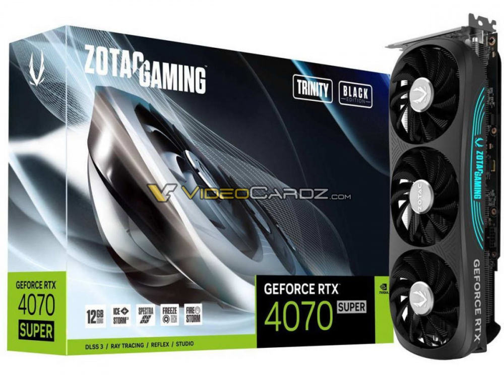 ZOTAC GeForce RTX 4070 SUPER 12GB TRINITY BLACK 1