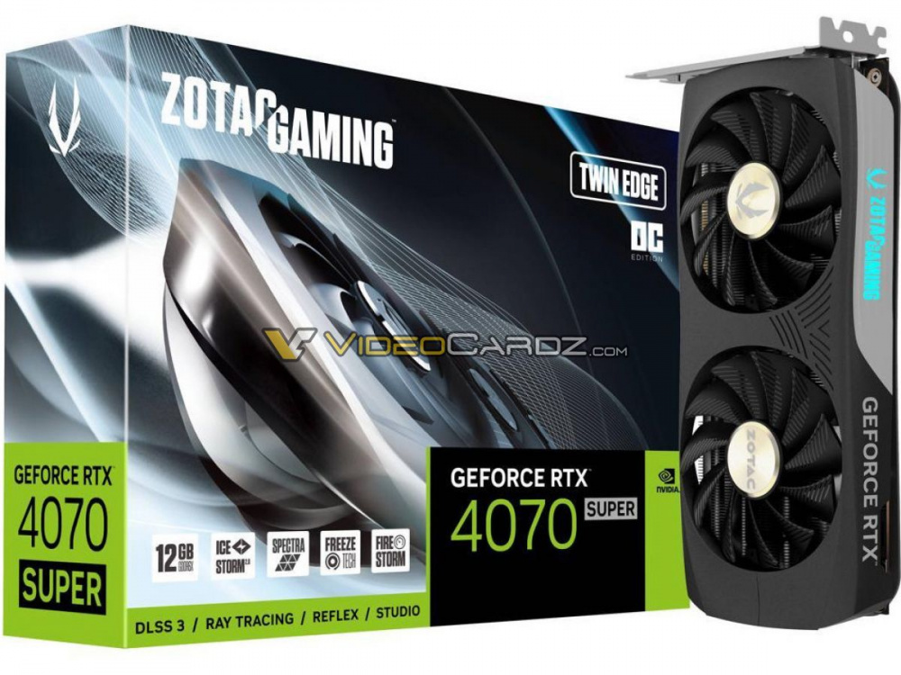 ZOTAC GeForce RTX 4070 SUPER 12GB TWIN EDGE OC 1