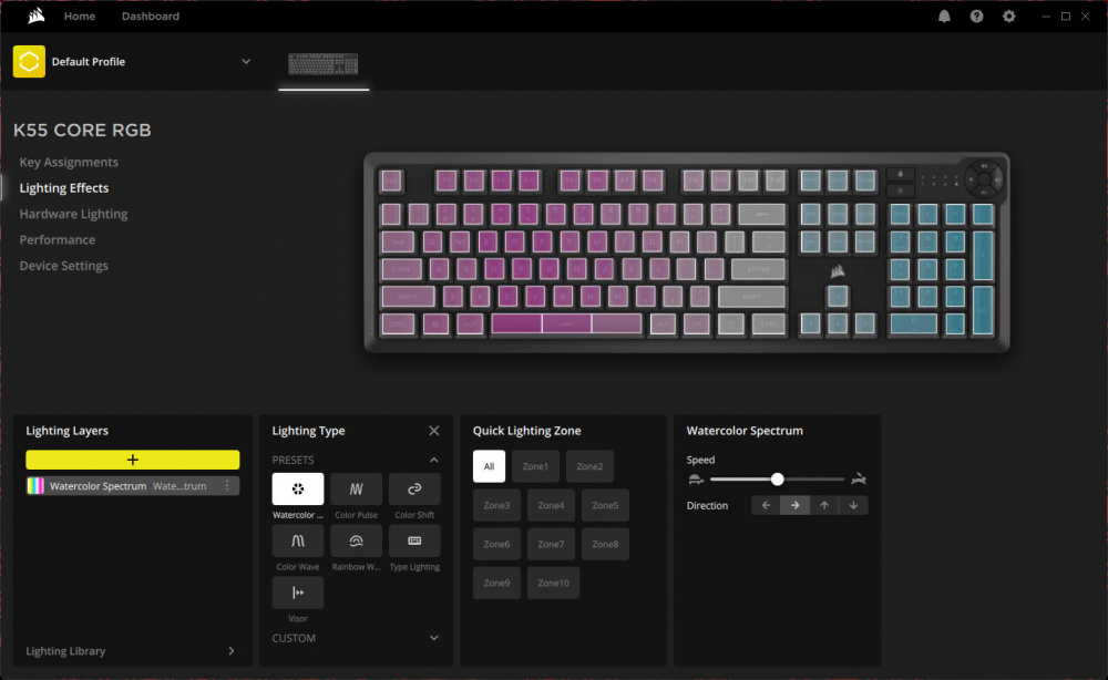 corsair k55 core ss3