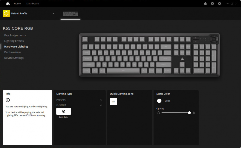 corsair k55 core ss4