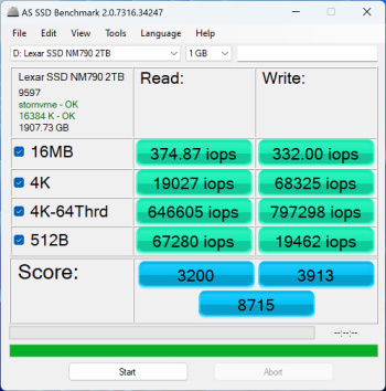 lexar nm790 as ssd 2