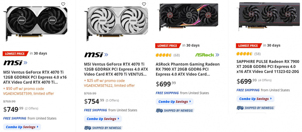MSI 4070TI 699 USD 1