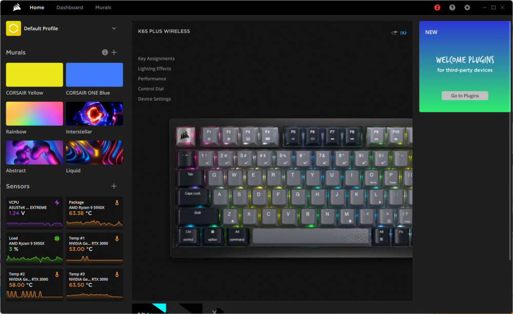 corsair k65 plus wireless ss1