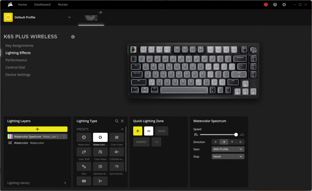 corsair k65 plus wireless ss3
