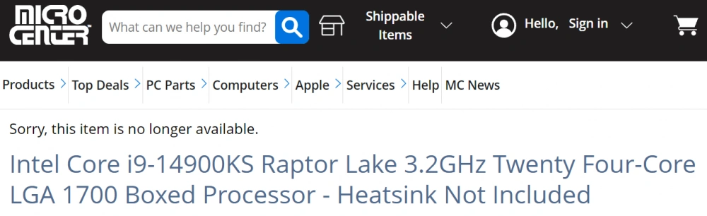 14900KS MICROCENTER