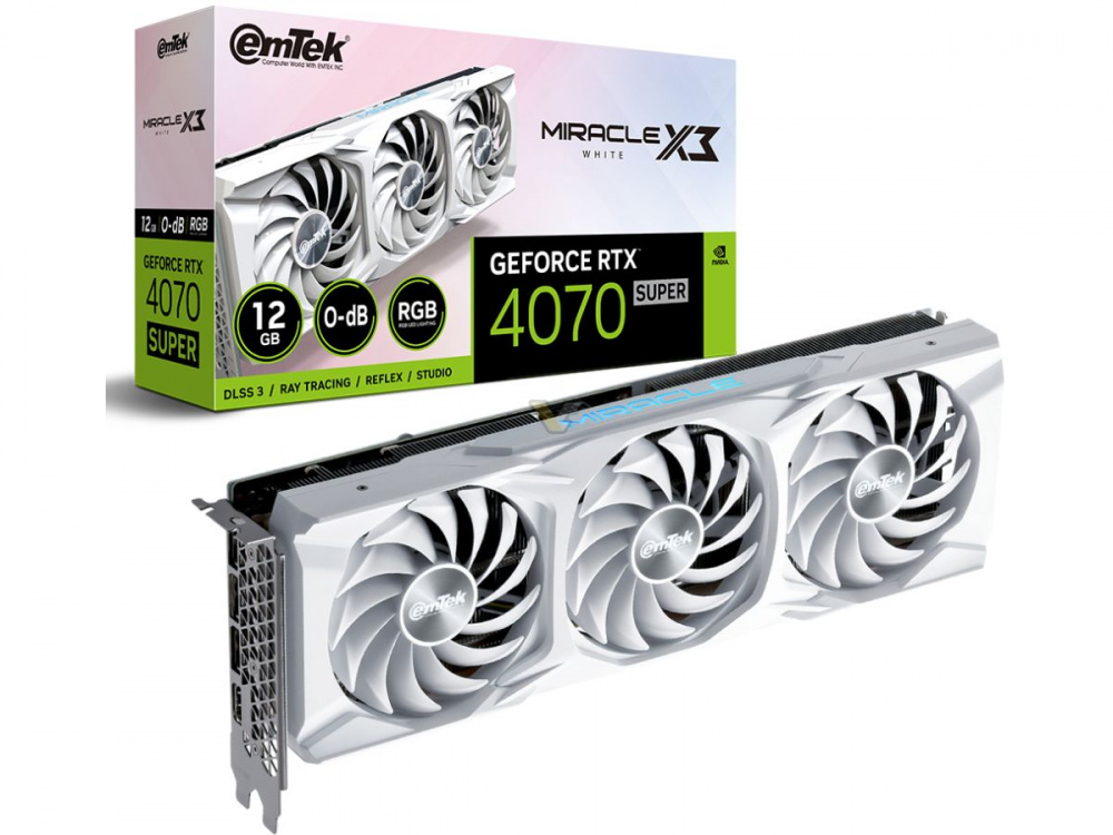 EMTEK GeForce RTX 4070 SUPER 12GB MIRACLE WHITE X31