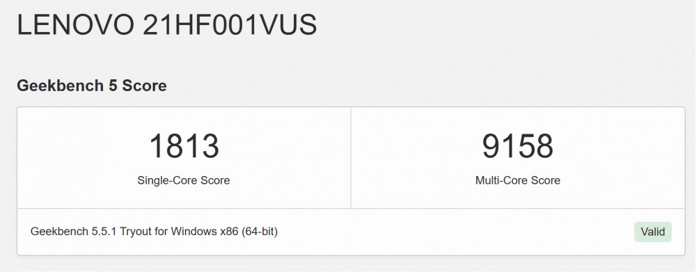lenovo thinkpad p14s gen4 geekbench