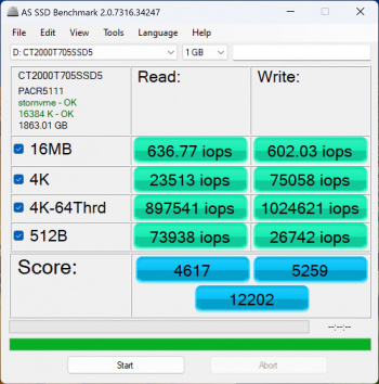 crucial t705 as ssd 2