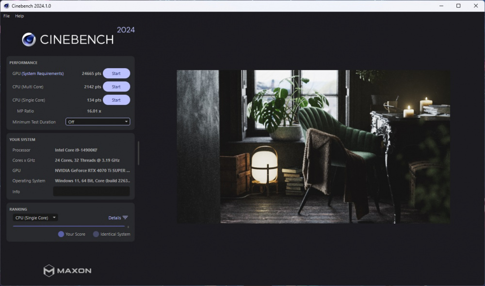 yeyian cinebench