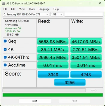 samsung 990 evo plus as ssd 1