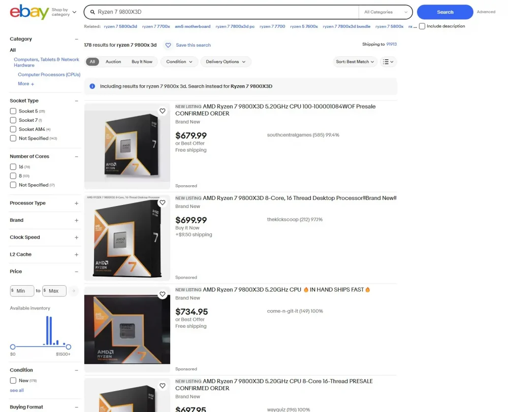 9800X3D sold out