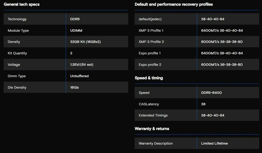 crucial ddr5 6400 specs