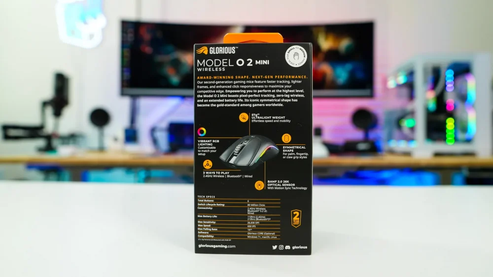 Glorious Model O 2 Mini Wireless Gaming Mouse