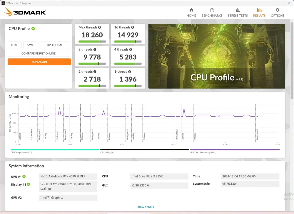 msi mpg z890 carbon 3dmark cpu