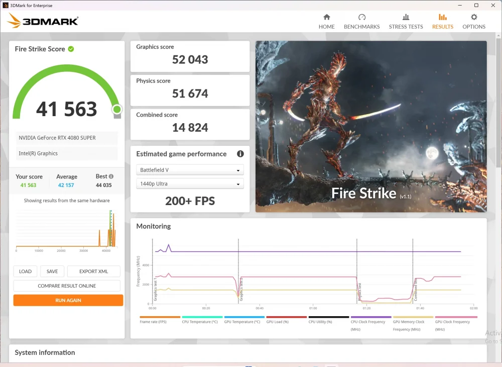 msi mpg z890 carbon 3dmark fire