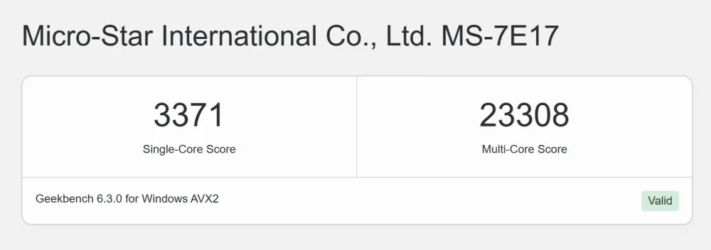 msi mpg z890 carbon geekbench