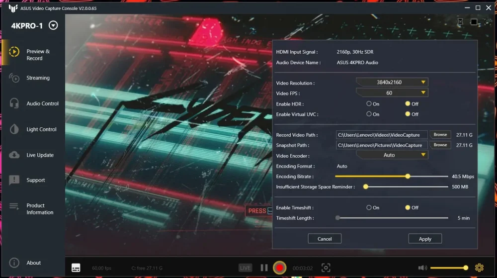 asus tuf gaming capturebox 4kpro ss2