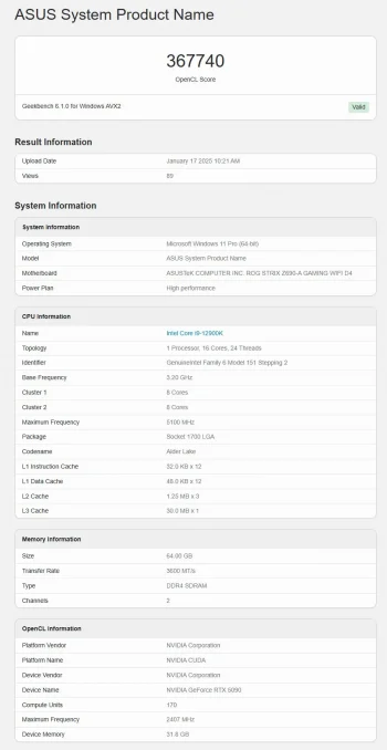 rtx 5090 opencl