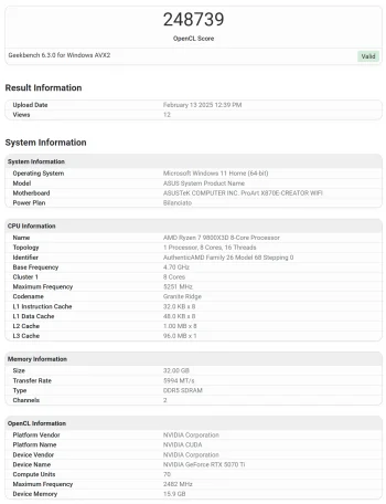 5070TI OPENCL