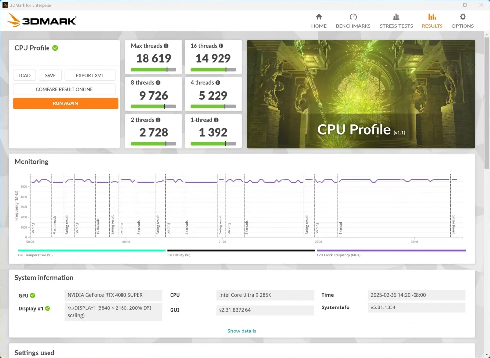 gigabyte z890 eagle wifi7 3dmark cpu